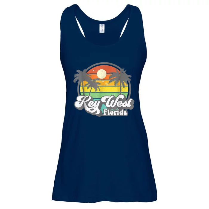 Vintage Key West Florida Keys Retro 70's Beach Vacation Ladies Essential Flowy Tank