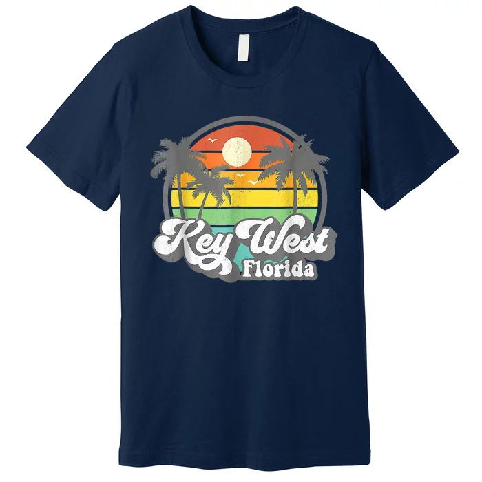 Vintage Key West Florida Keys Retro 70's Beach Vacation Premium T-Shirt