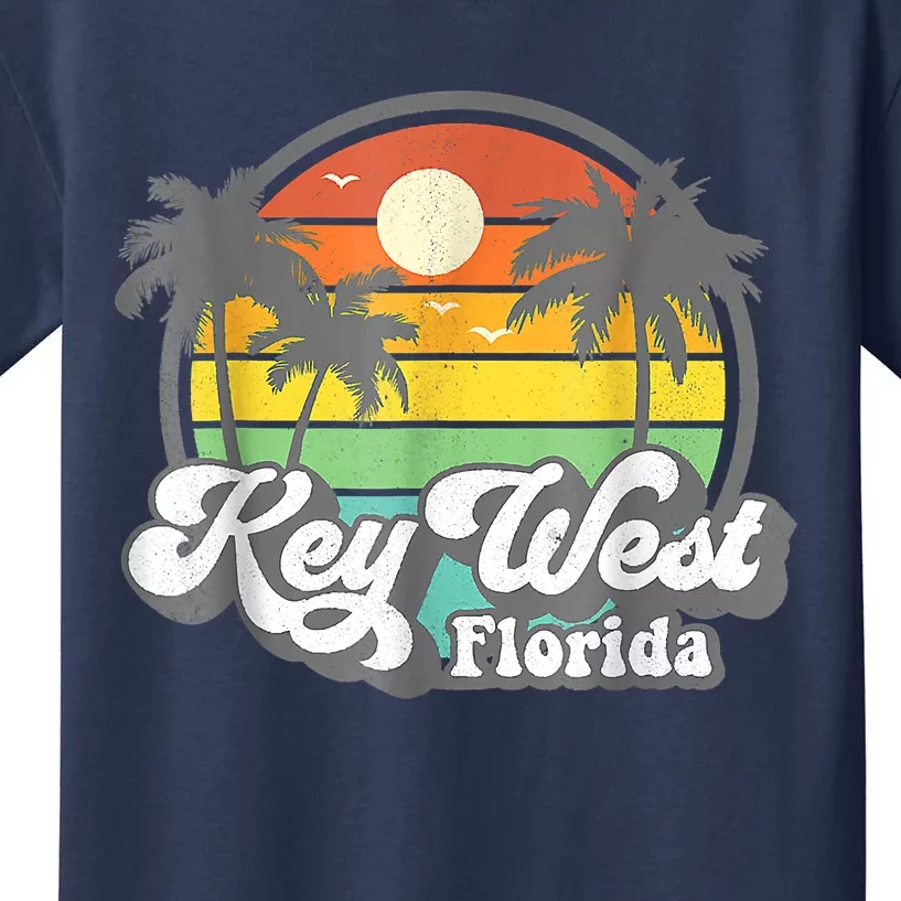 Vintage Key West Florida Keys Retro 70's Beach Vacation Kids T-Shirt
