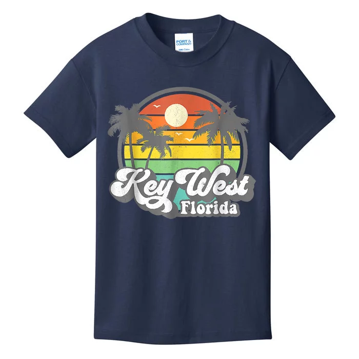 Vintage Key West Florida Keys Retro 70's Beach Vacation Kids T-Shirt