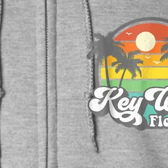 Vintage Key West Florida Keys Retro 70's Beach Vacation Full Zip Hoodie