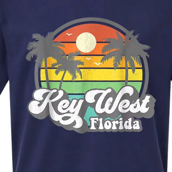 Vintage Key West Florida Keys Retro 70's Beach Vacation Sueded Cloud Jersey T-Shirt