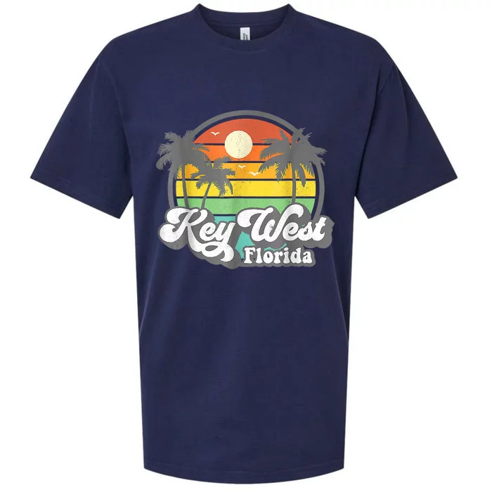 Vintage Key West Florida Keys Retro 70's Beach Vacation Sueded Cloud Jersey T-Shirt