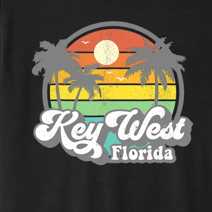 Vintage Key West Florida Keys Retro 70's Beach Vacation ChromaSoft Performance T-Shirt