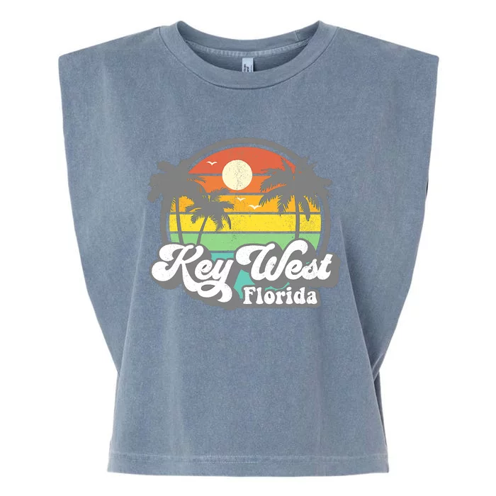 Vintage Key West Florida Keys Retro 70's Beach Vacation Garment-Dyed Women's Muscle Tee