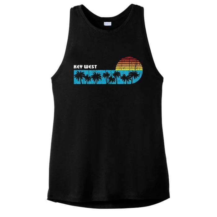 Vintage Key West Florida Keys Vacation Souvenir Ladies Tri-Blend Wicking Tank