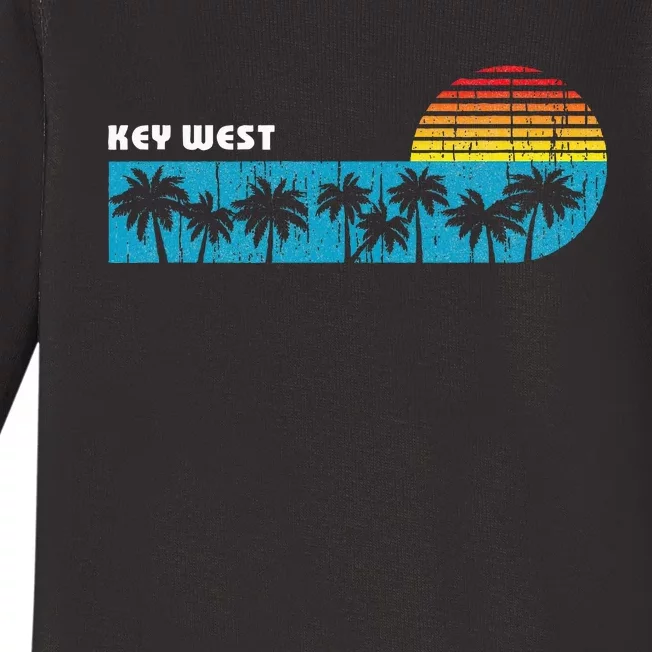 Vintage Key West Florida Keys Vacation Souvenir Baby Long Sleeve Bodysuit