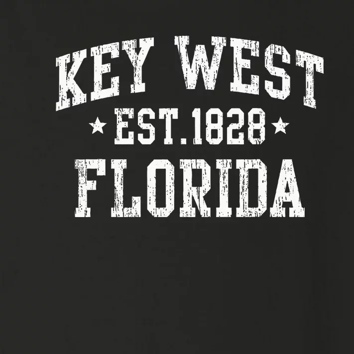 Vintage Key West Florida Keys Retro Distressed Varsity Toddler Long Sleeve Shirt