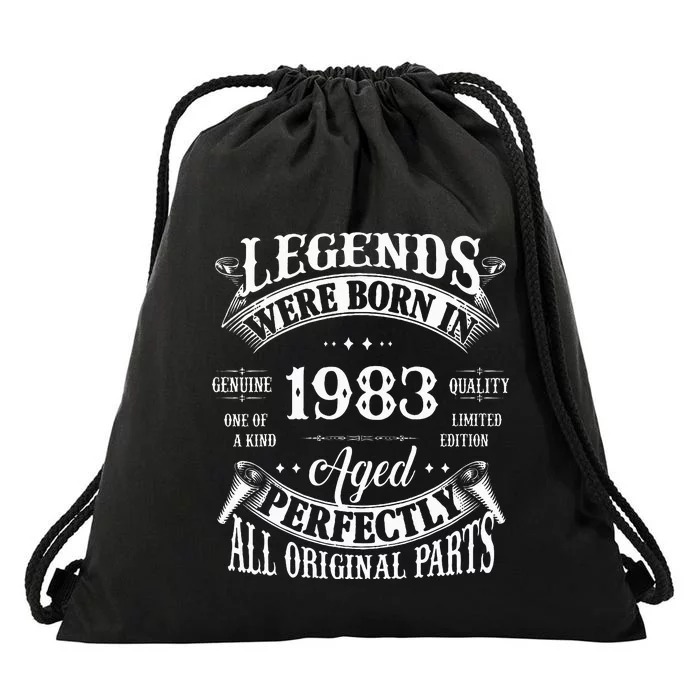 Vintage Legends 1983 Celebrating 40 Years Drawstring Bag