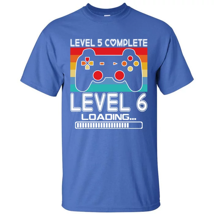 Vintage Level 5 Completed Level 6 Loading Video Gamer Gift Tall T-Shirt