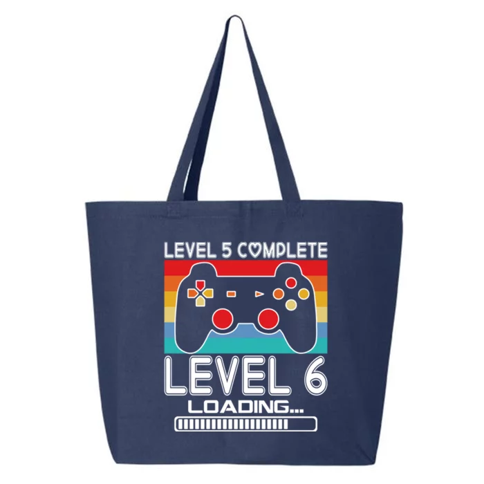 Vintage Level 5 Completed Level 6 Loading Video Gamer Gift 25L Jumbo Tote