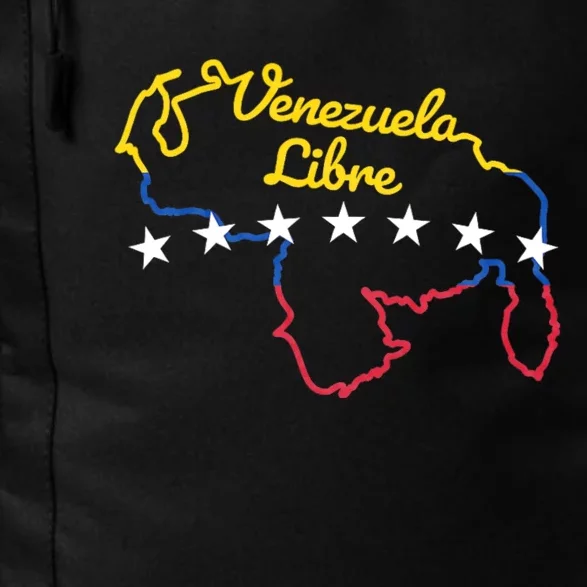 Venezuela Libre 7 Stars Flag Venezuelan Map Souvenir Daily Commute Backpack