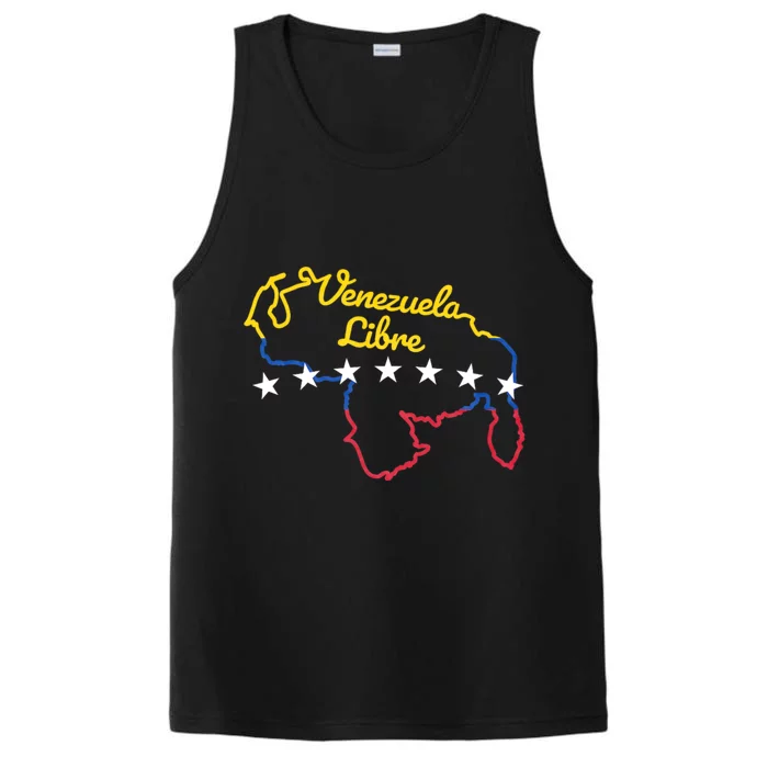 Venezuela Libre 7 Stars Flag Venezuelan Map Souvenir Performance Tank