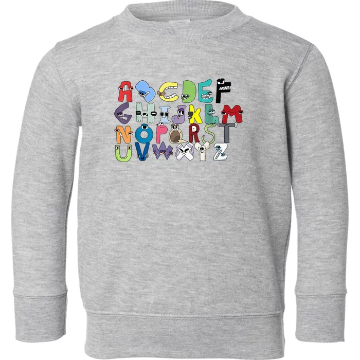 Villain Letter ABC Learning Matching Evil Alphabet Lore Toddler Sweatshirt