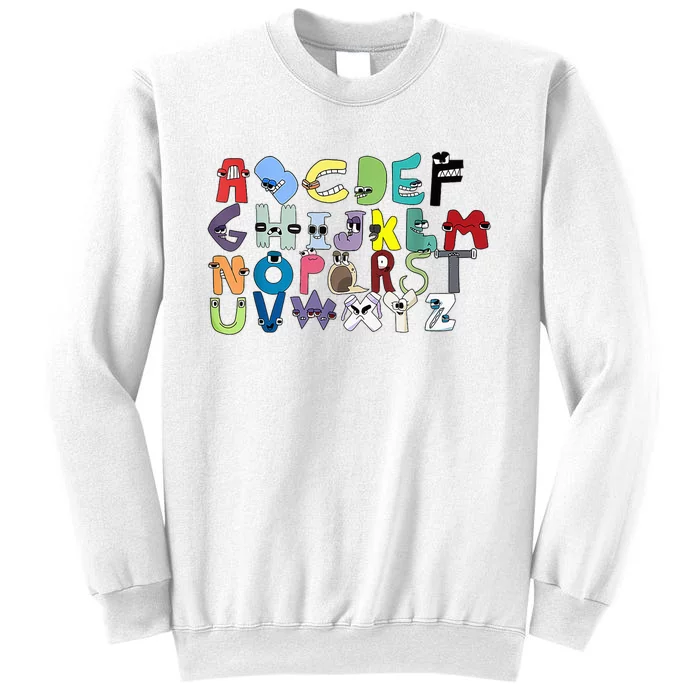 Villain Letter ABC Learning Matching Evil Alphabet Lore Sweatshirt