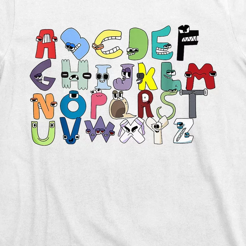 Villain Letter ABC Learning Matching Evil Alphabet Lore T-Shirt