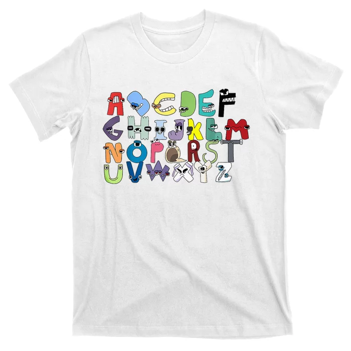 Villain Letter ABC Learning Matching Evil Alphabet Lore T-Shirt