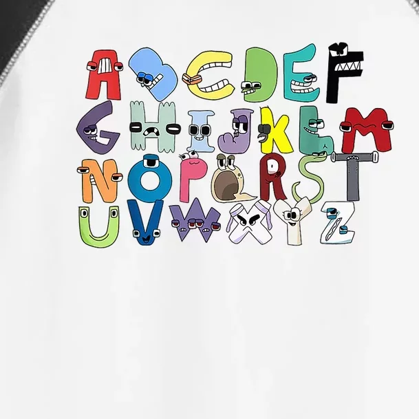 Villain Letter ABC Learning Matching Evil Alphabet Lore Toddler Fine Jersey T-Shirt