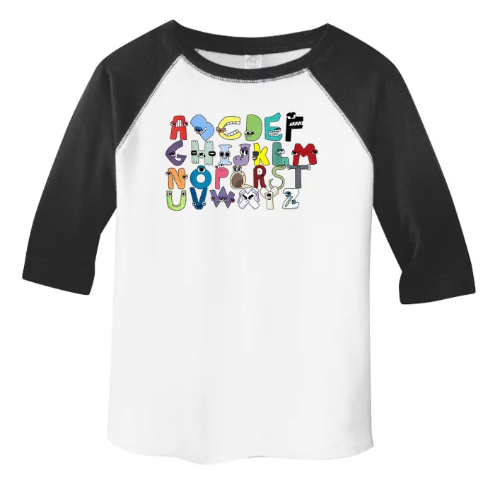 Villain Letter ABC Learning Matching Evil Alphabet Lore Toddler Fine Jersey T-Shirt