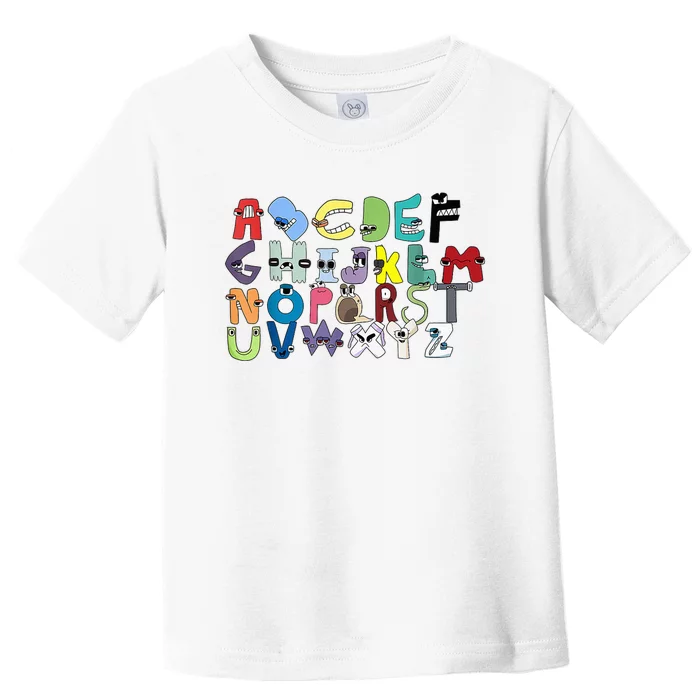 Villain Letter ABC Learning Matching Evil Alphabet Lore Toddler T-Shirt