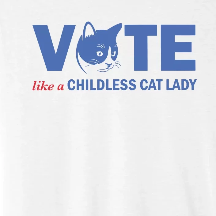 Vote Like A Childless Cat Lady Funny Voting Kamala ChromaSoft Performance T-Shirt