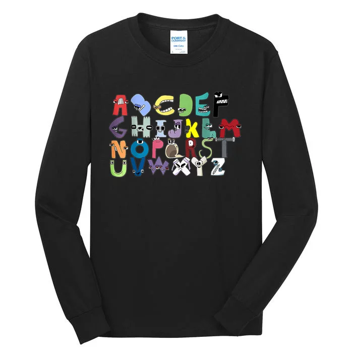 Villain Letter Abc Costume Boys Matching Evil Alphabet Lore Tall Long Sleeve T-Shirt