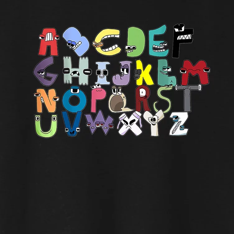 Villain Letter Abc Costume Boys Matching Evil Alphabet Lore Women's Crop Top Tee