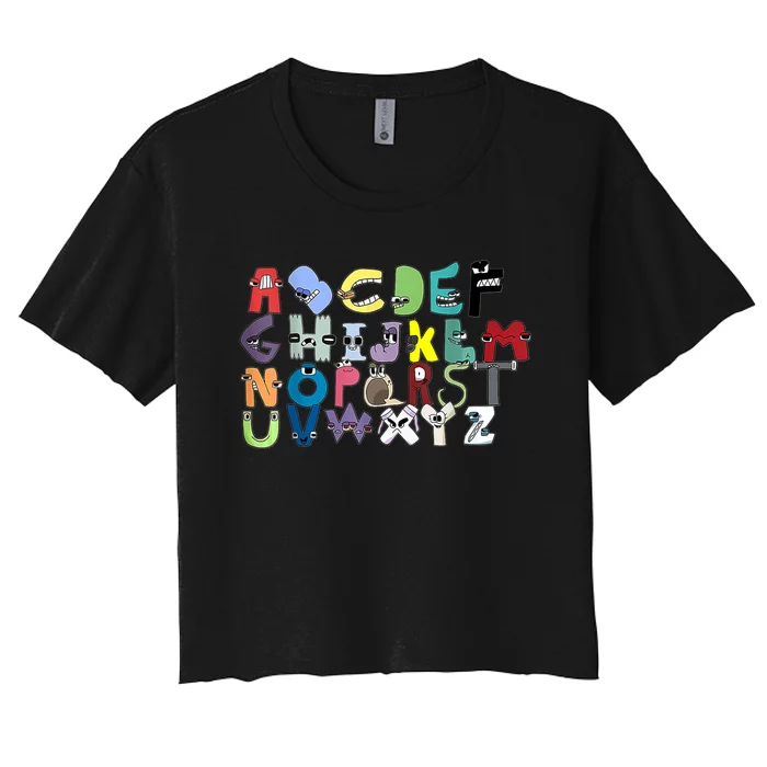 Villain Letter Abc Costume Boys Matching Evil Alphabet Lore Women's Crop Top Tee