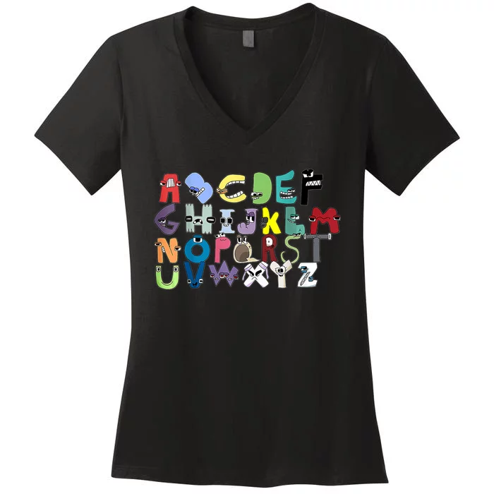 Funny Alphabet Lore Letter M' Women's V-Neck T-Shirt