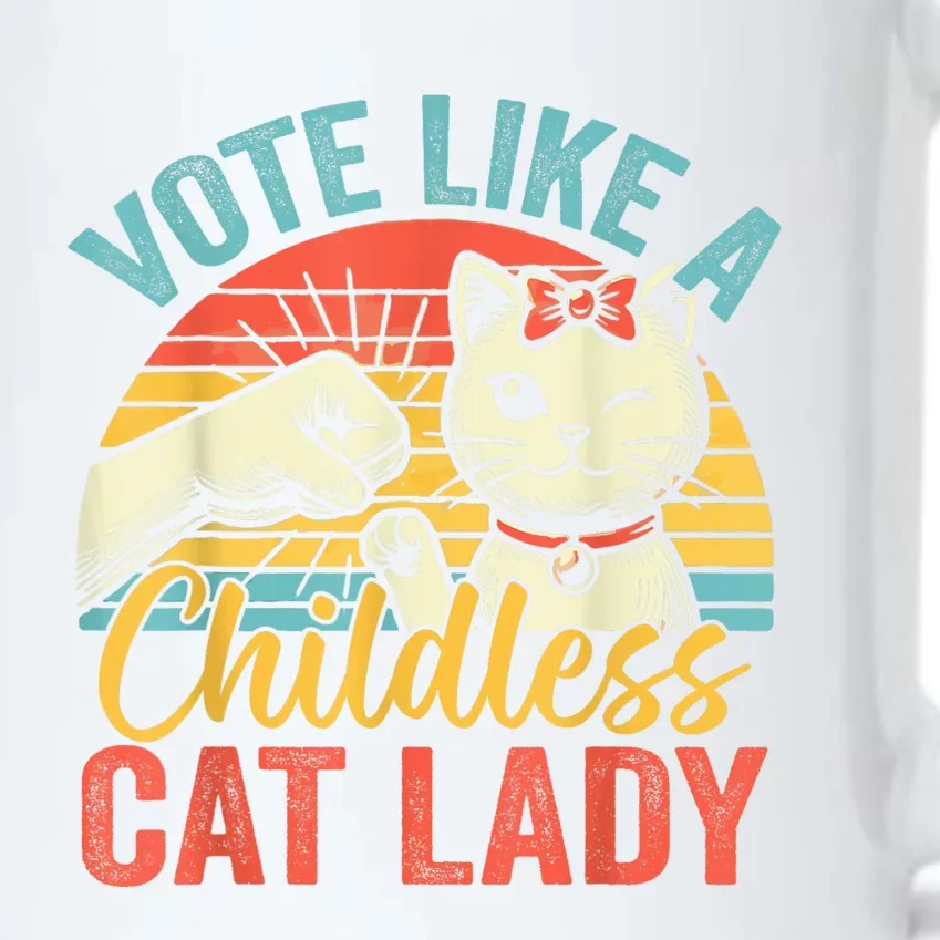 Vote Like A Childless Cat Lady Proud Cat Mom Black Color Changing Mug