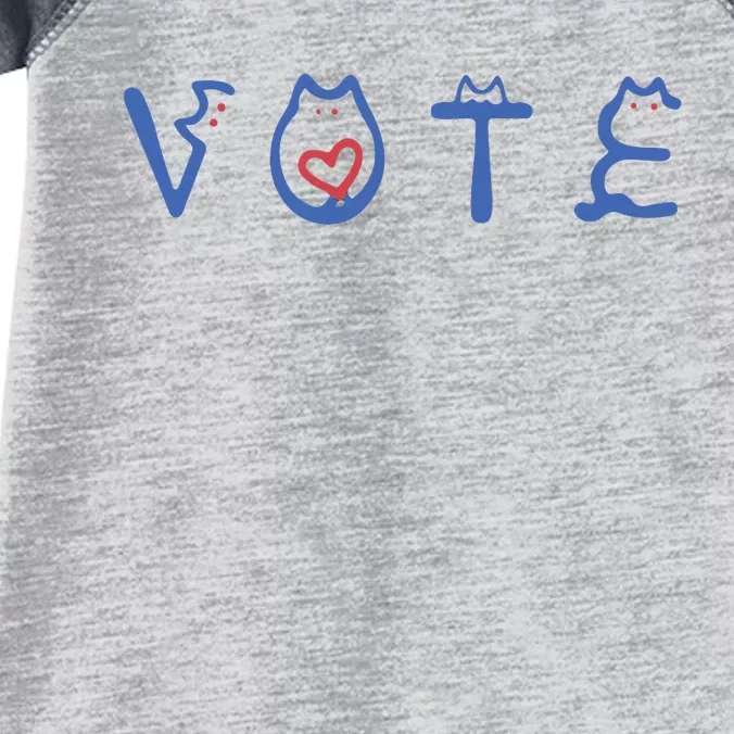 Vote Like A Childless Cat Lady Funny Voting Election 2024 Infant Baby Jersey Bodysuit