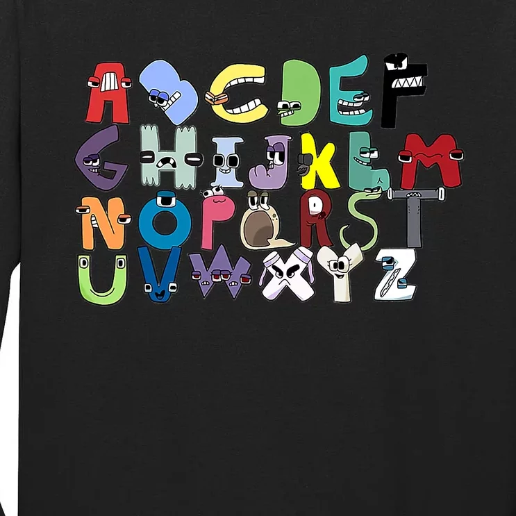 Villain Letter Abcs Costume Boys Matching Evil Alphabet Lore Tall Long Sleeve T-Shirt