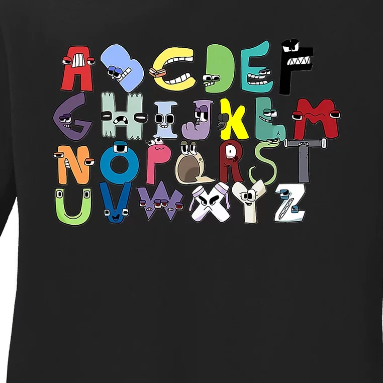 Villain Letter Abcs Costume Boys Matching Evil Alphabet Lore Ladies Long Sleeve Shirt