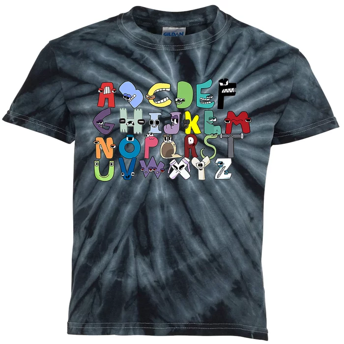 Villain Letter Abcs Costume Boys Matching Evil Alphabet Lore Kids Tie-Dye T-Shirt