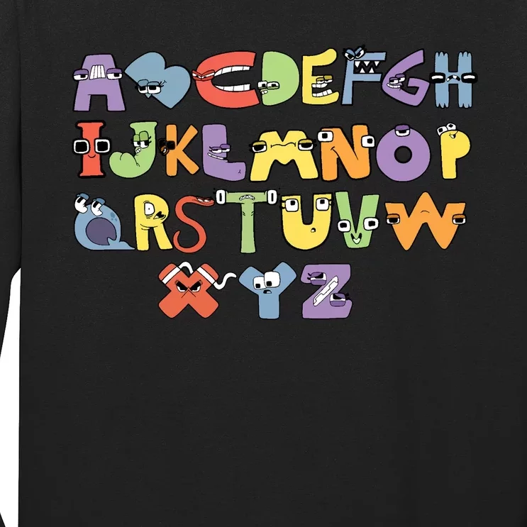 Villain Letter Abcs Evil Alphabet Lore Long Sleeve Shirt