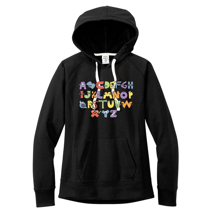 Villain Letter Abcs Evil Alphabet Lore Women's Fleece Hoodie