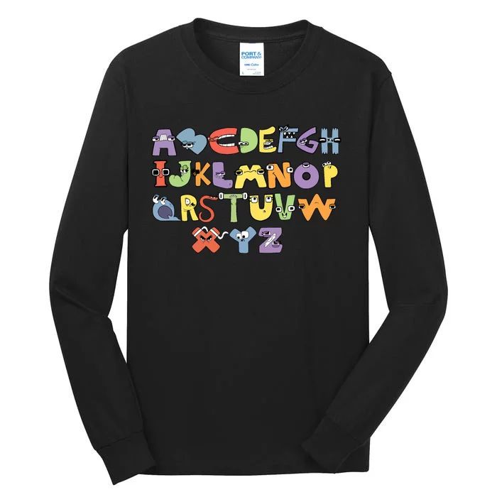 Villain Letter Abcs Evil Alphabet Lore Tall Long Sleeve T-Shirt