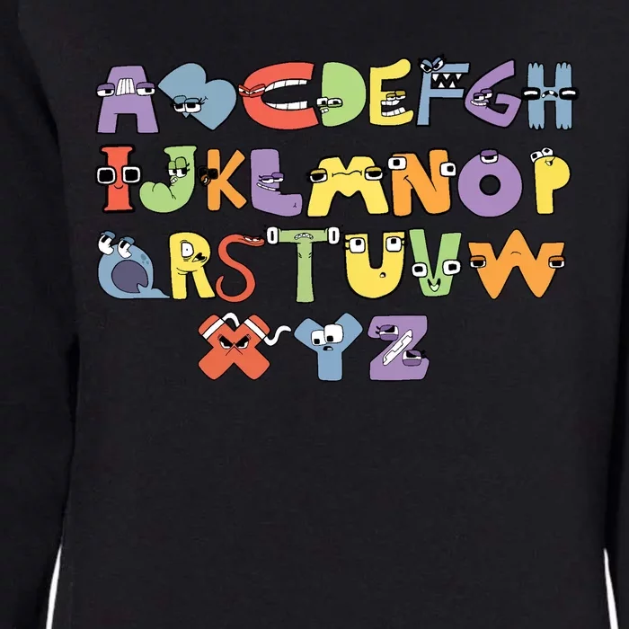 Villain Letter Abcs Evil Alphabet Lore Womens California Wash Sweatshirt