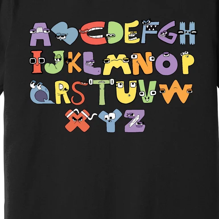 Villain Letter Abcs Evil Alphabet Lore Premium T-Shirt