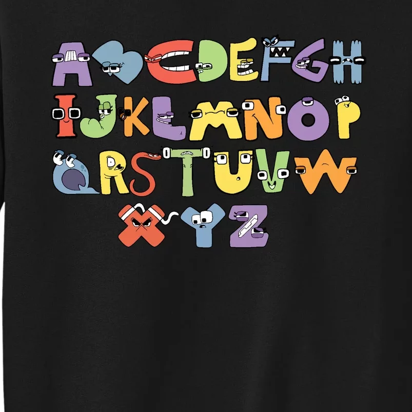 Villain Letter Abcs Evil Alphabet Lore Tall Sweatshirt