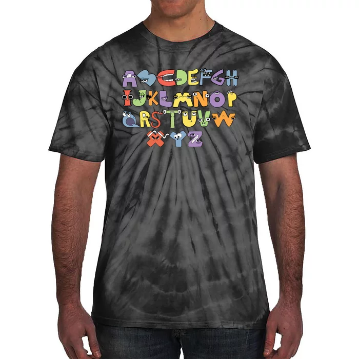 Villain Letter Abcs Evil Alphabet Lore Tie-Dye T-Shirt