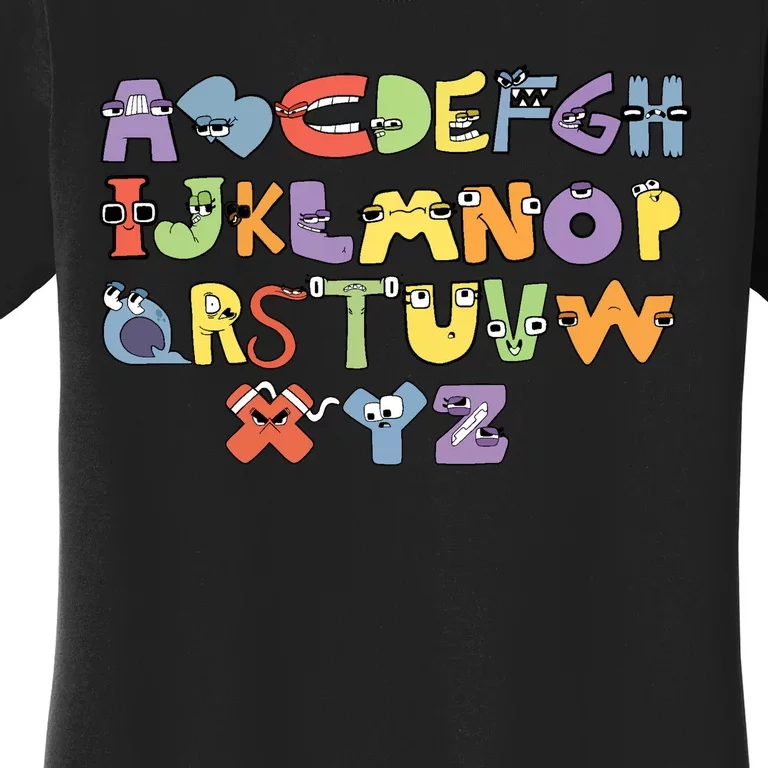 Villain Letter Abcs Evil Alphabet Lore Women's T-Shirt