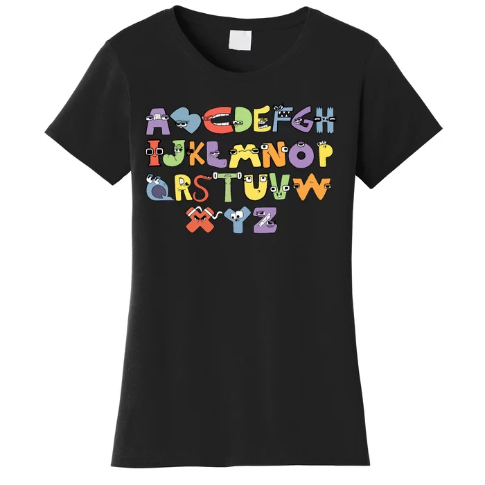 Villain Letter Abcs Evil Alphabet Lore Women's T-Shirt