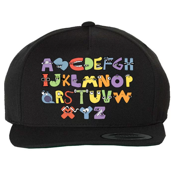 Villain Letter Abcs Evil Alphabet Lore Wool Snapback Cap