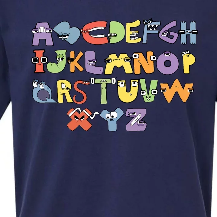 Villain Letter Abcs Evil Alphabet Lore Sueded Cloud Jersey T-Shirt