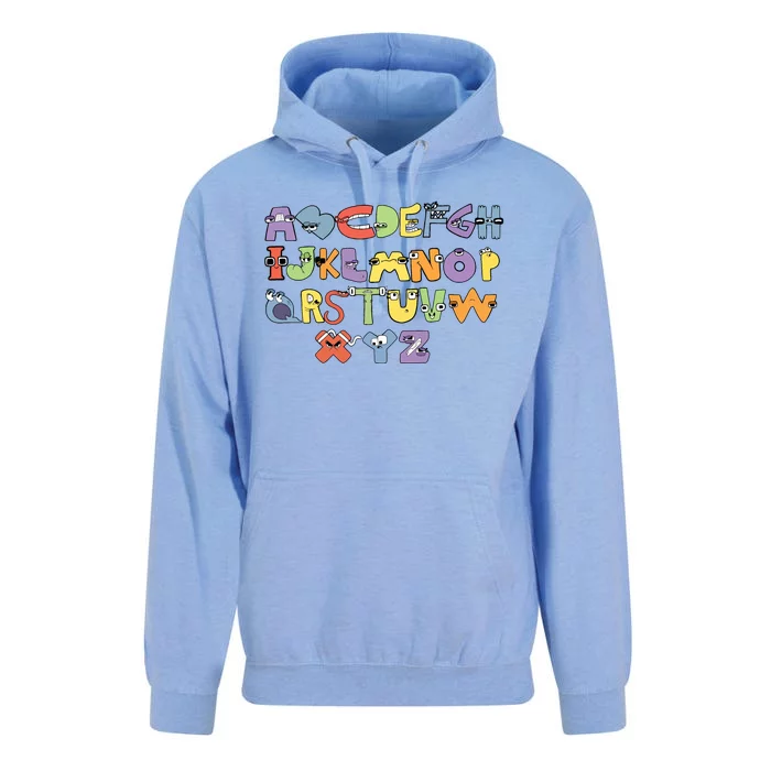 Villain Letter Abcs Evil Alphabet Lore Unisex Surf Hoodie