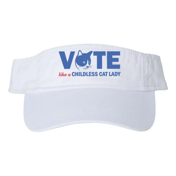 Vote Like A Childless Cat Lady Funny Voting Kamala Valucap Bio-Washed Visor