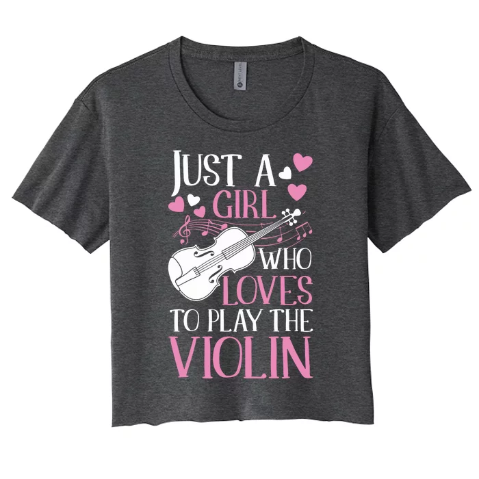 Violinist Like A Normal Girl Just Cooler Violin Girl Women's Crop Top Tee