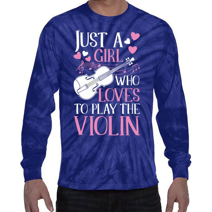 Violinist Like A Normal Girl Just Cooler Violin Girl Tie-Dye Long Sleeve Shirt