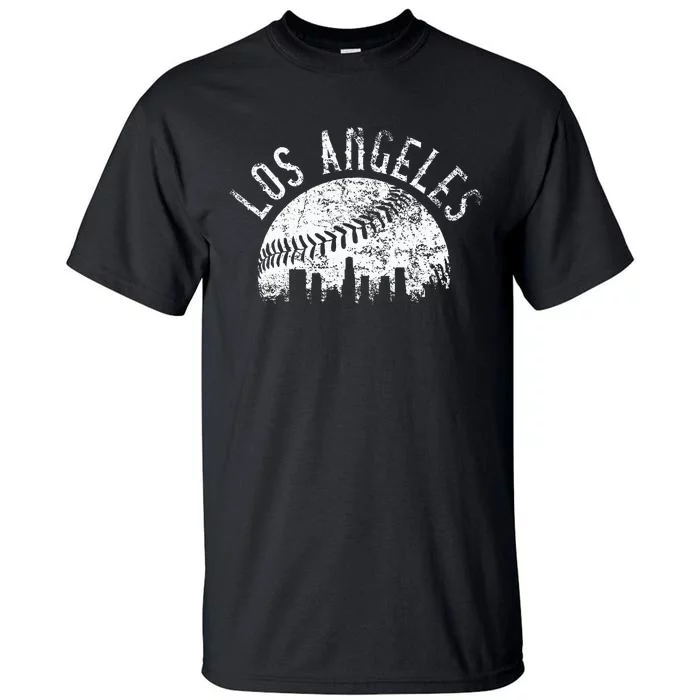 Vintage Los Angeles California Skyline Apparel LA Tall T-Shirt